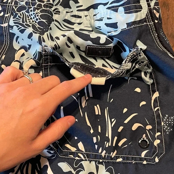 Old Navy Botanical Beach Hawaiian Swim Trunks Board Shorts - Picture 6 of 12